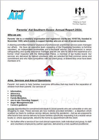 Parents' Aid Annual Report 2024