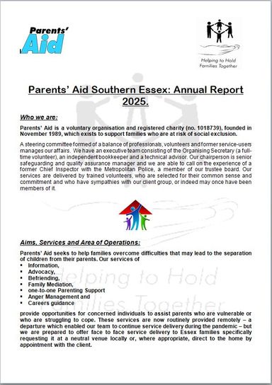 Parents' Aid Annual Report 2025